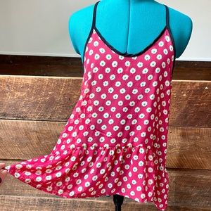 Vintage Y2K Sheer Daisy Flowy Highlow Reacerback Tank Top